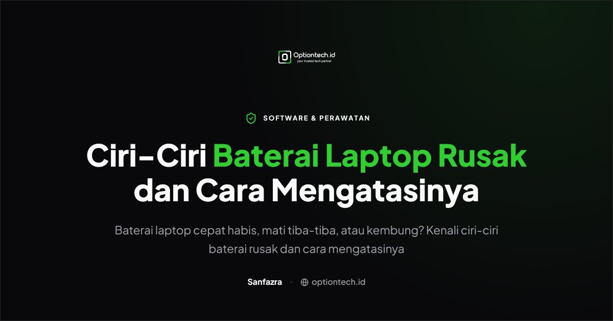Thumbnail Artikel Ciri-Ciri Baterai Laptop Rusak dan Cara Mengatasinya