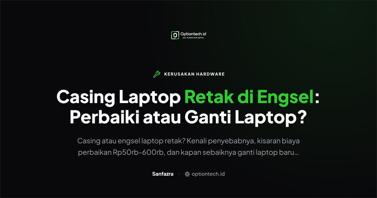 Casing Laptop Retak di Engsel: Perbaiki atau Ganti Laptop?