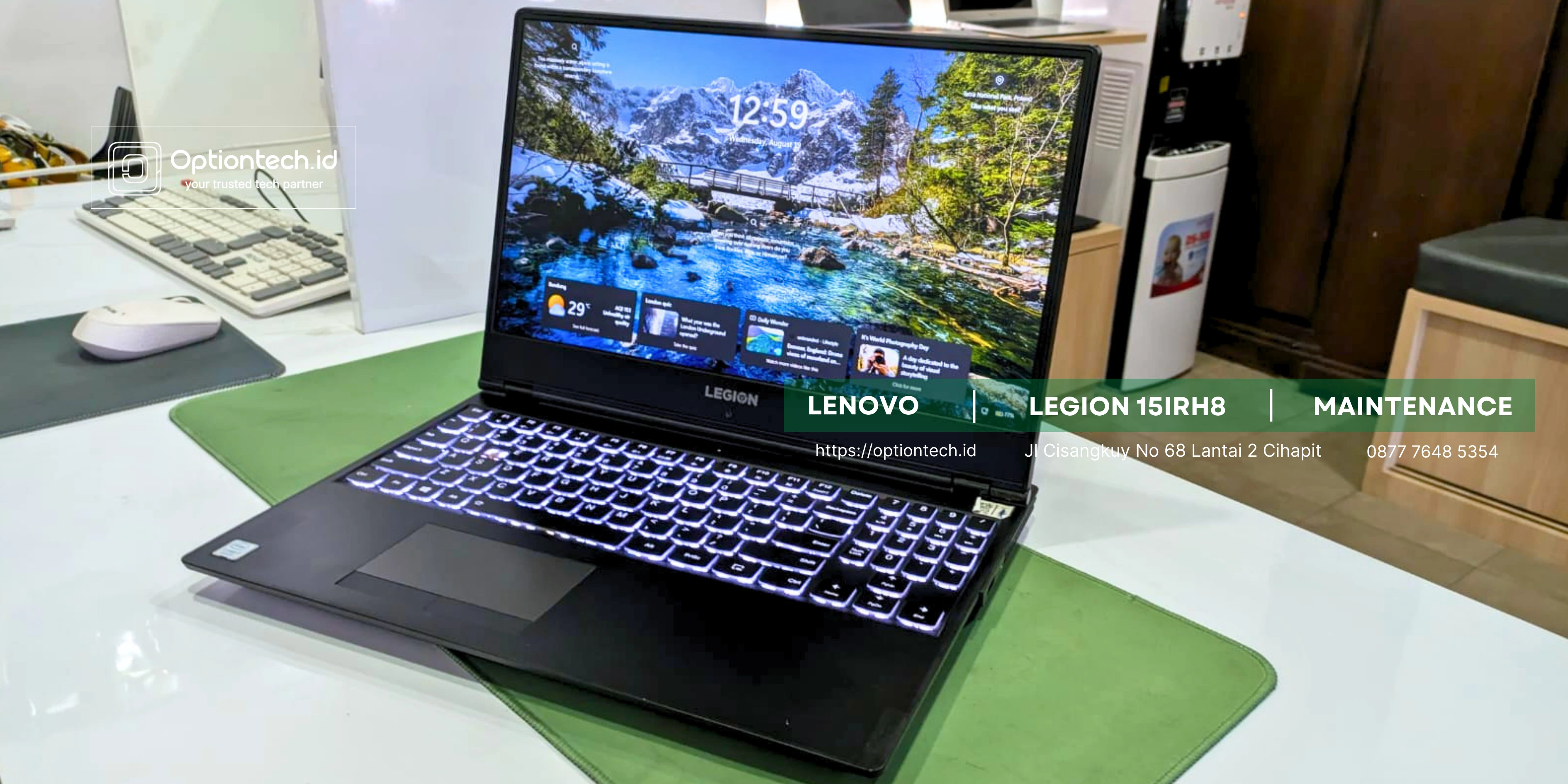 Portfolio Atasi Overheat Laptop Gaming Lenovo Legion 15IRH8 di Bandung - OptionTech Bandung
