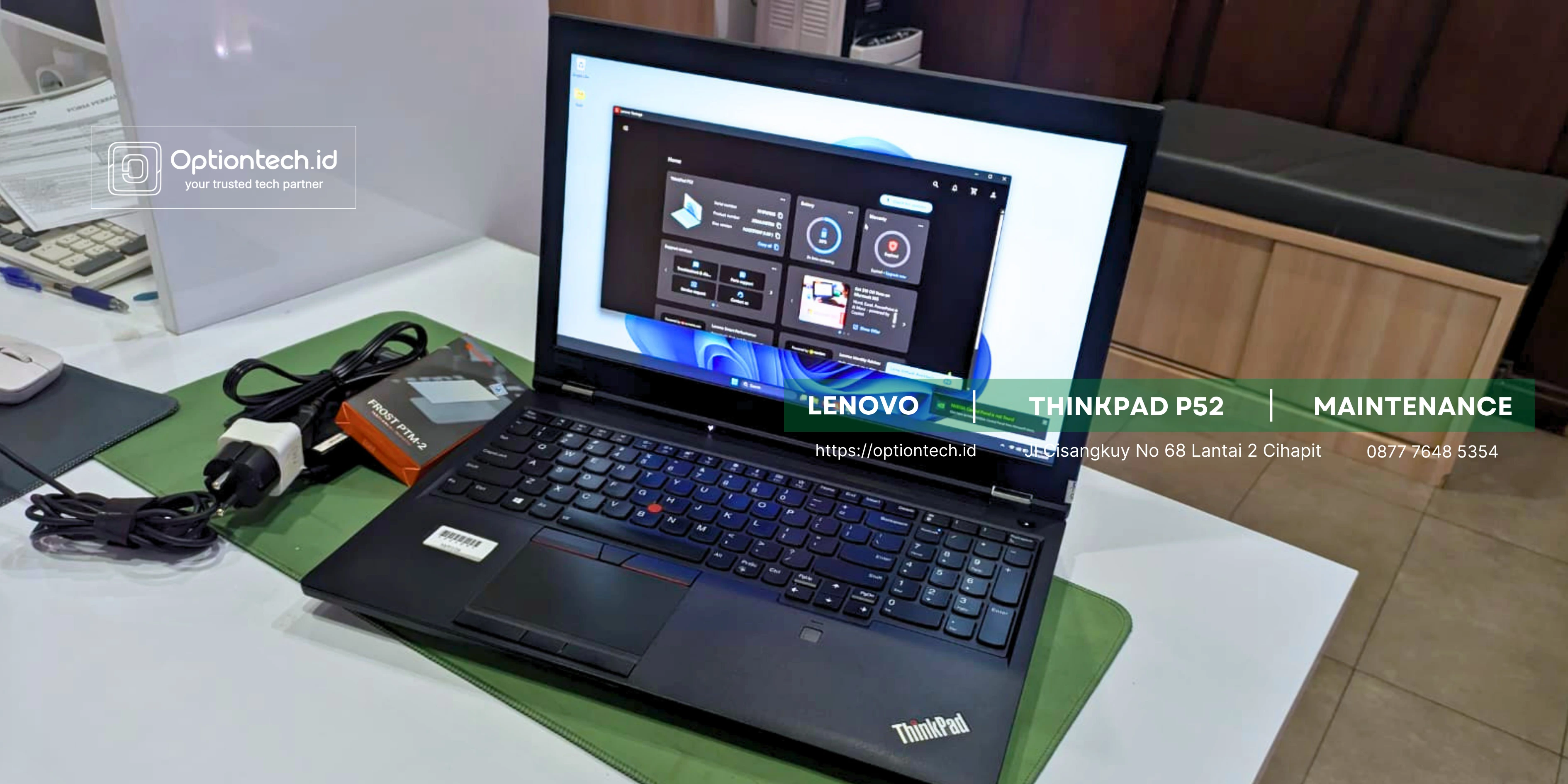 Portfolio Optimalisasi Lenovo ThinkPad P52 Panas & Lambat di Bandung - OptionTech Bandung