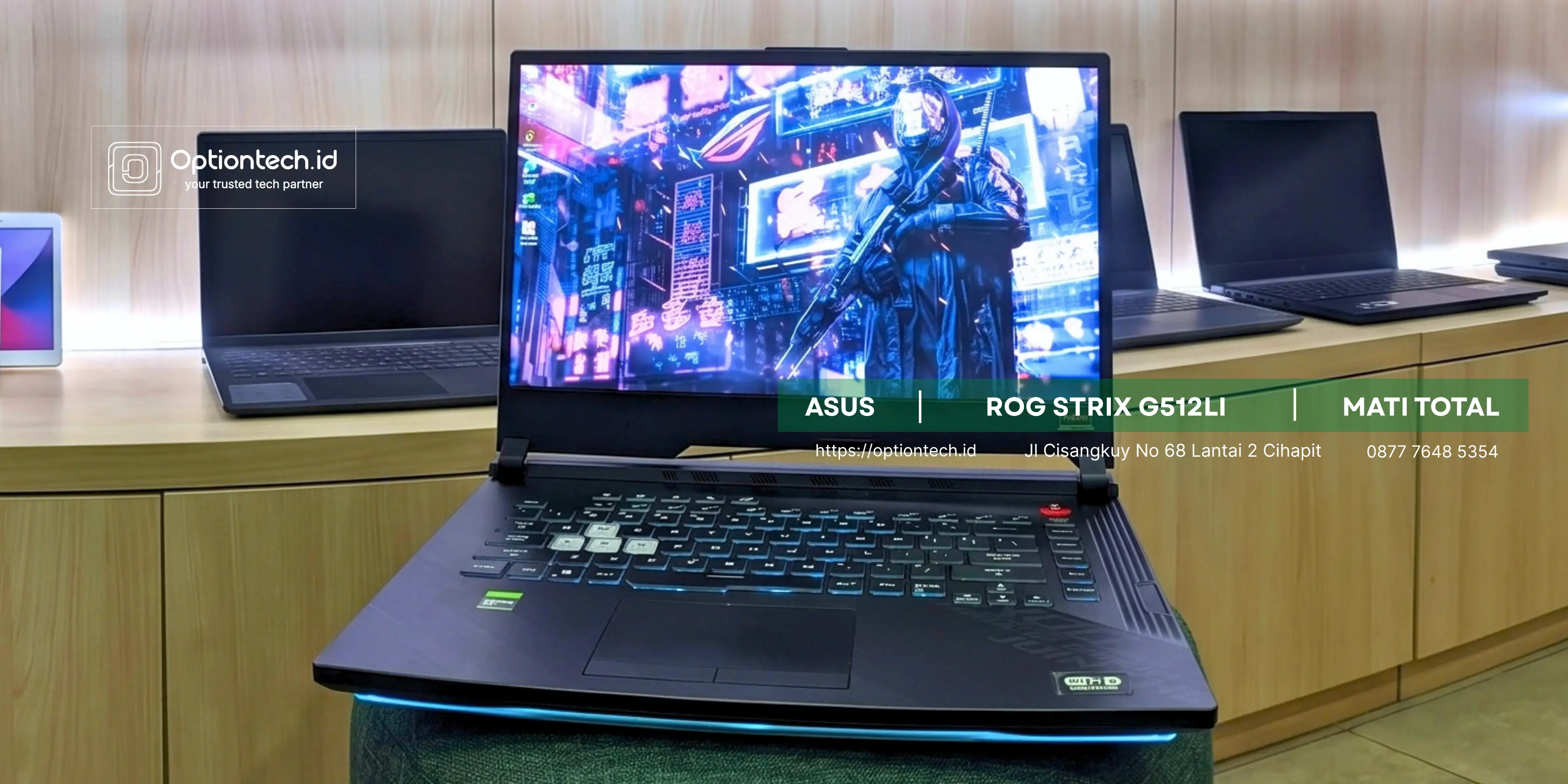 Portfolio Service Motherboard ASUS ROG Strix G512LI Mati Total di Bandung - OptionTech Bandung