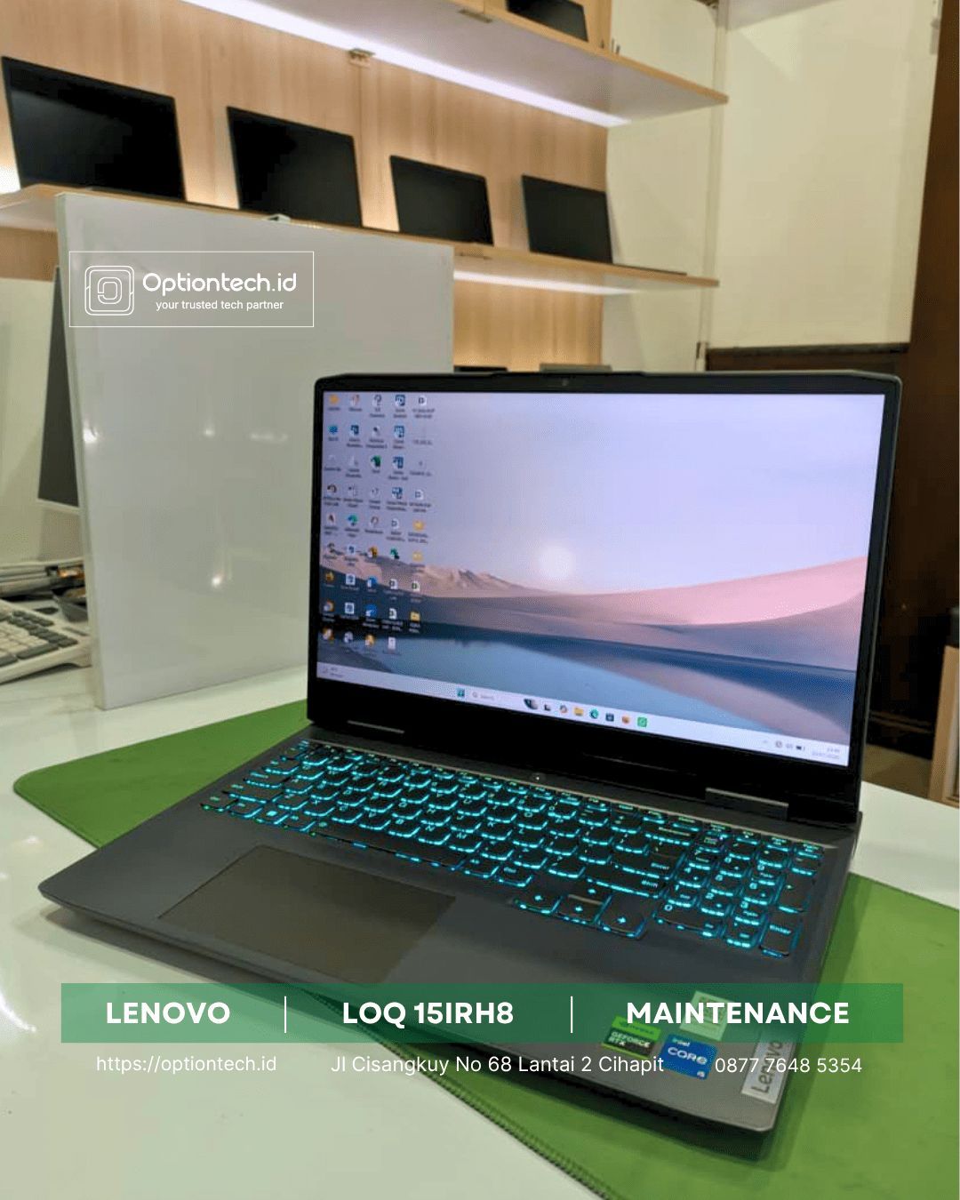 service lenovo loq 15irh8 cepat panas bandung, cimahi dan kab.bandung barat